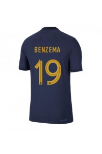 Frankrike Karim Benzema #19 Fotballdrakt Hjemme Klær VM 2022 Korte ermer